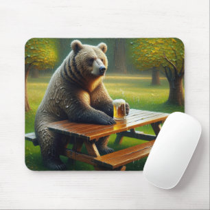 Mousepad Urso com Cerveja