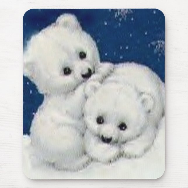 Mousepad Urso Cubs polar bonito (Frente)