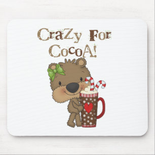 Mousepad Urso da menina louco para o cacau
