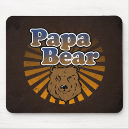 Mousepad Urso da papá, olhar legal do vintage do dia dos
