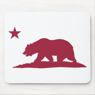 Mousepad Urso da república de Califórnia - vermelho