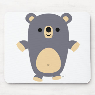 Mousepad Urso de Animação Azul Grande