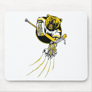 Mousepad Urso de Hóquei no Gelo Grizzly Goleiro Design de F