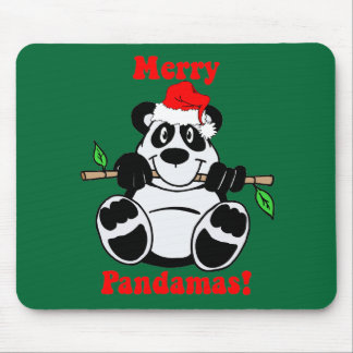 Mousepad Urso de panda engraçado do Natal
