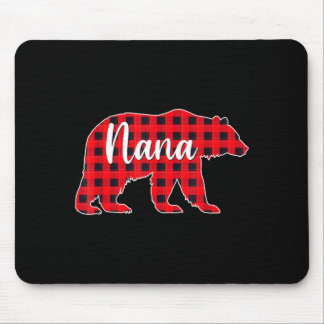 Mousepad Urso de pijama natalino xadrez vermelho família co