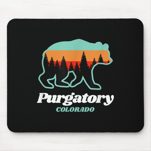 Mousepad Urso de Snowboard Purgatório do Colorado (Frente)