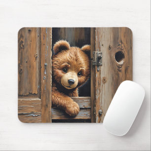 Mousepad Urso De Teddy Na Porta