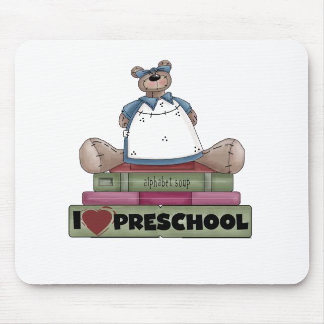 Mousepad Urso eu amo o pré-escolar (Frente)