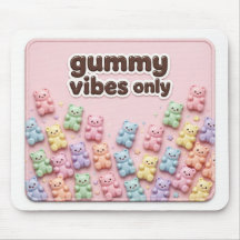 Mousepad Urso Gummy Pastel Kawaii Candy Core Fofo