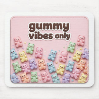 Mousepad Urso Gummy Pastel Kawaii Candy Core Fofo