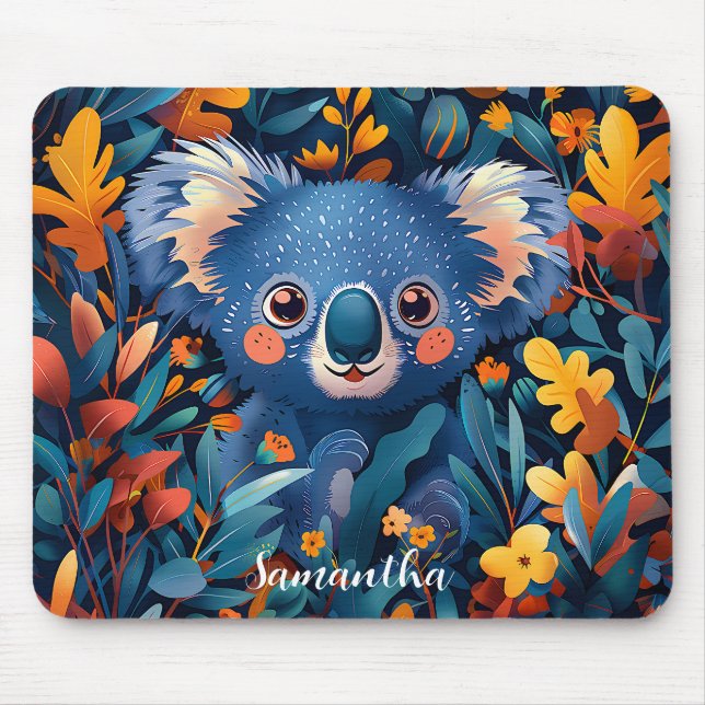 Mousepad Urso Koala Azul (Frente)