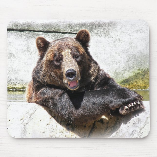 Mousepad Urso Marrom Sorridente (Frente)