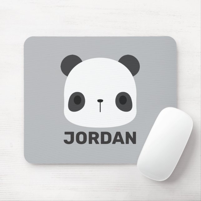 Mousepad Urso Panda Bonito com Nome Personalizado (Com mouse)