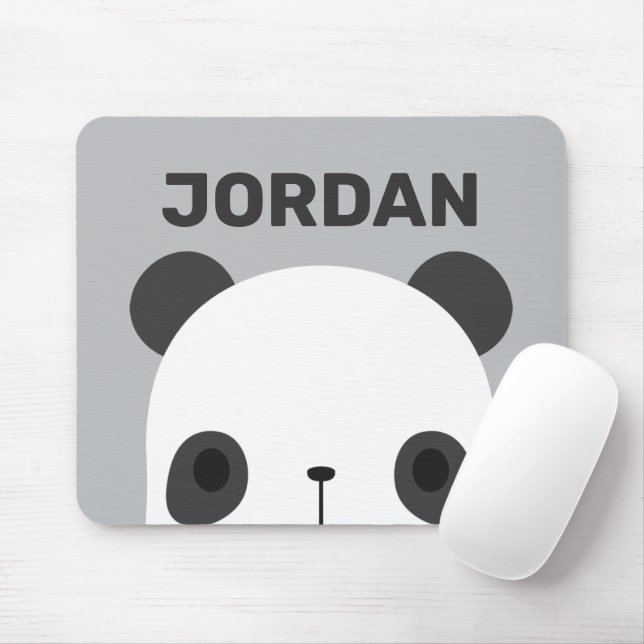 Mousepad Urso Panda Bonito com Nome Personalizado (Com mouse)