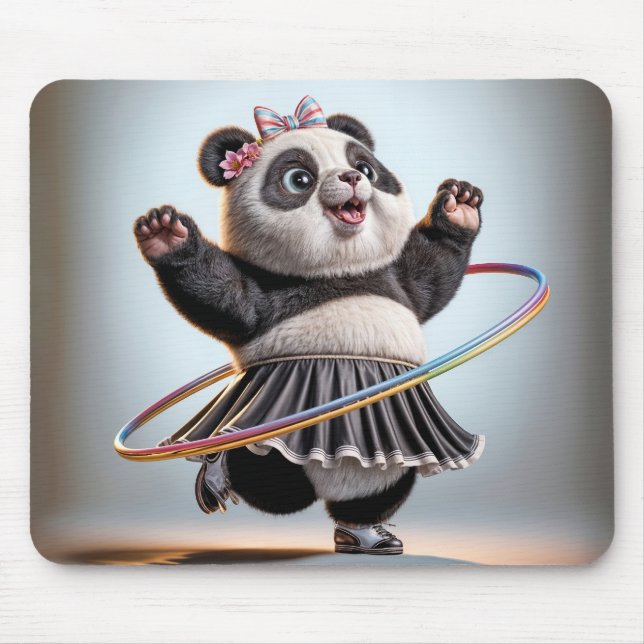 Mousepad Urso Panda Com Hula Hoop (Frente)