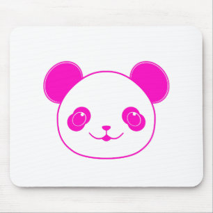 Mousepad Urso Panda de Kawaii Rosa