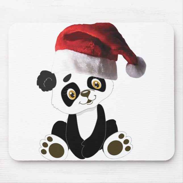 Mousepad urso panda de natal (Frente)