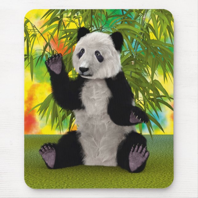 Mousepad Urso Panda Fofo Presente Perfeito para Amantes de  (Frente)