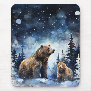 Mousepad Urso Pardo e Bebê