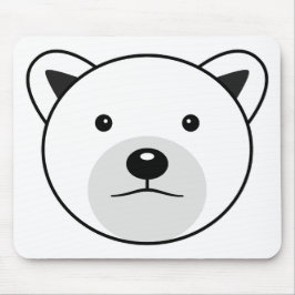 Mousepad Urso Polar de Cartoon Bonito