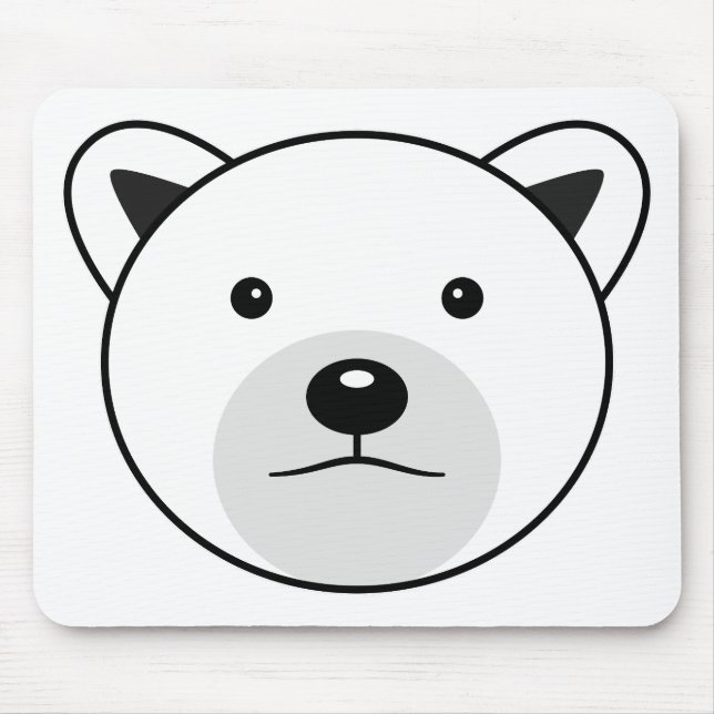 Mousepad Urso Polar de Cartoon Bonito (Frente)