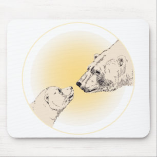 Mousepad Urso Polar e Bocal Selvagem Selvagem