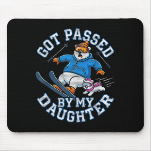 Mousepad Urso Polar Engraçado Esquiação - Fui Pedalado Por