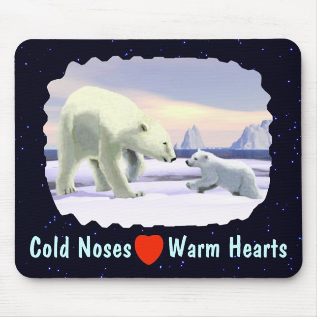 Mousepad Urso Polar - Melhor Nariz Da Mãe (Frente)
