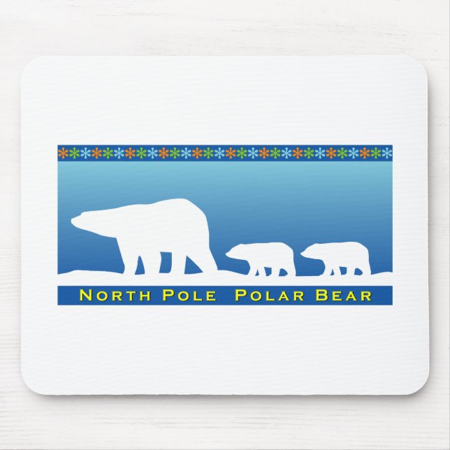Mousepad Urso Polar no Gelo (Frente)