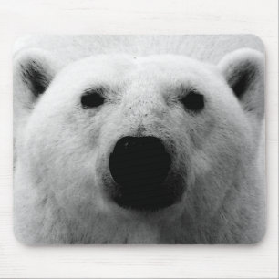 Mousepad Urso polar preto & branco