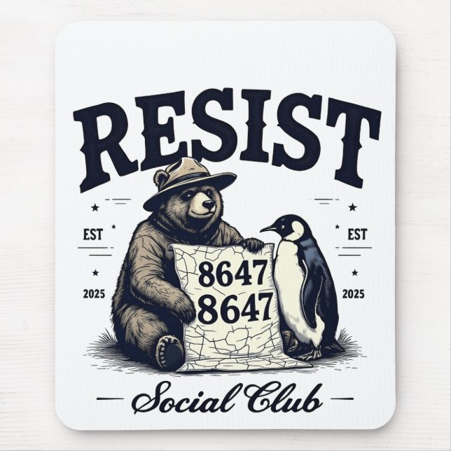 Mousepad Urso Resiste Protege Parque Nacional Anti Trump 86 (Frente)