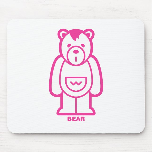 Mousepad Urso (Rosa) (Frente)