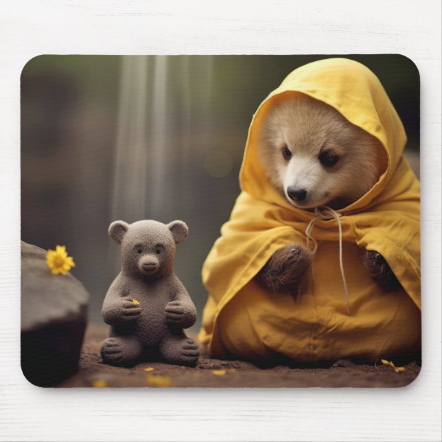 Mousepad Urso Selvagem Tranquilo Animal Pacífico (Frente)