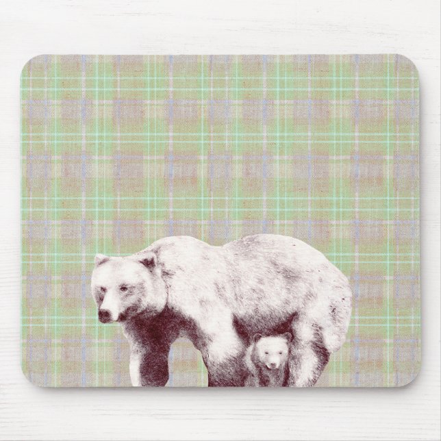Mousepad Urso Xadrez Sage Neutro (Frente)