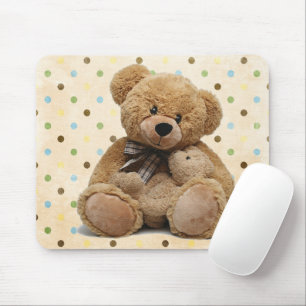 Mousepad Ursos De Teddy Castanho Nas Bolinhas