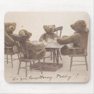 Mousepad Ursos de ursinho do vintage, você ama o mel?