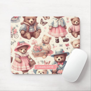 Mousepad Ursos de Vintagem Cura Sem Costura