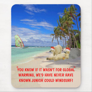 Mousepad Ursos polares do Natal engraçado