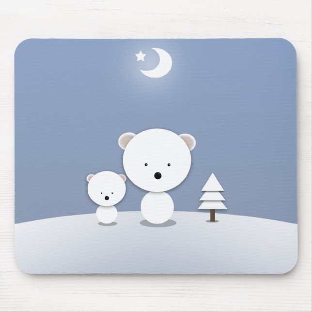 Mousepad Ursos Polares Kawaii (Frente)