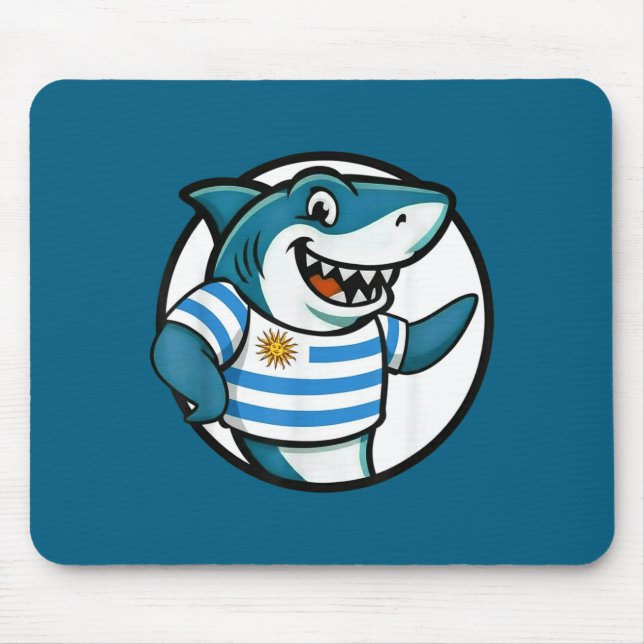 Mousepad Uruguay Flag Shark Funny Uruguayan  (Frente)