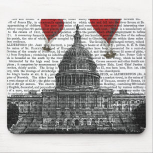 Mousepad US Capitólio Building and Red Hot Air Balloons