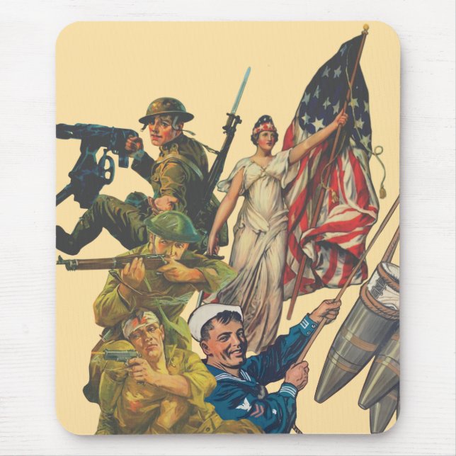 Mousepad US WW1 propaganda poster mash-up (Frente)