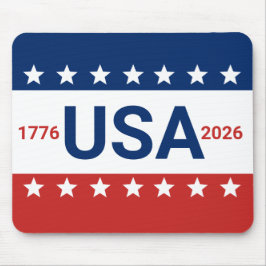 Mousepad USA 1776 2026 250th Anniversary Red White Blue