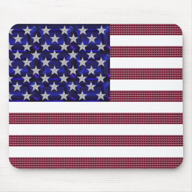 Mousepad USA Flag Gemstone Art (Frente)