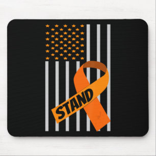 Mousepad USA Flag Ribbon Leukemia Awarkemia - Apoio à Famíl