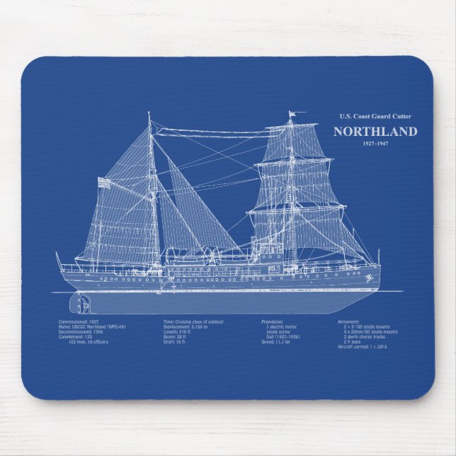 Mousepad USCG Cutter Northland wpg- 49 - ABD (Frente)