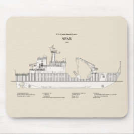 Mousepad USCG Cutter Spar wlb- 206 - SBD