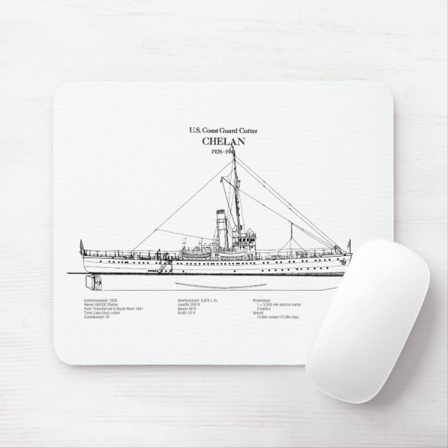 Mousepad USCGC Chelan - SBD (Com mouse)