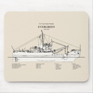 Mousepad USCGT Evergreen wlb-295 - SBD