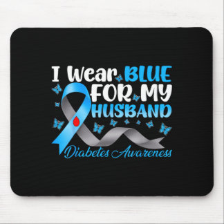 Mousepad Use azul para o marido conscientização do diabetes